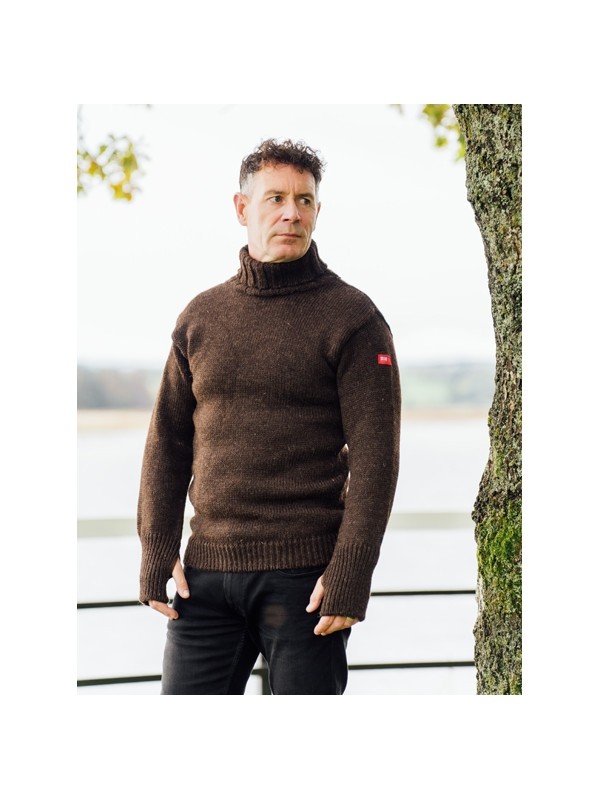 Grampian Undyed Wool Sweater Black Welsh