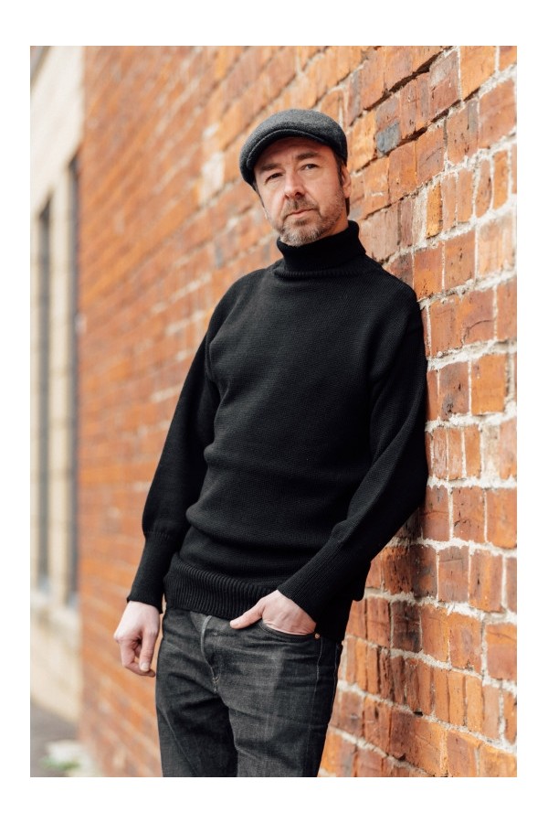 The Submariner - Black Wool Sweater