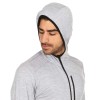 Micro Weight Men's Wool 1/4 Zip Sun Hoodie Woolverino Ash Gray