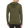Micro Weight Men's Wool 1/4 Zip Sun Hoodie Woolverino Oliver Drab
