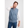 Rossport Mens Aran Nepped Gilet - Blue