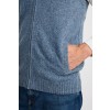 Rossport Mens Aran Nepped Gilet - Blue