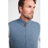 Rossport Mens Aran Nepped Vest - Blue