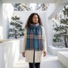 Alpaca Tartan Scarf - Abyss