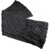 Aran Super Soft Merino Slate Grey Pocket Cable Scarf