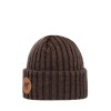 Björn Merino Wool Beanie Dark Brown