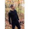 York V-Neck British Wool Sweater, Black