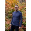 York Crew Neck British Wool Sweater, Blue Grey
