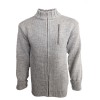 Grampian Undyed Wool Cardigan - Light Grey Welsh