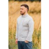 Grampian Undyed Wool Cardigan - Light Grey Welsh