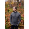 Quarter Zip 100% Baby Alpaca Sweater: Dark Grey