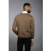 Merino Wool Sport V-Neck - Grey Seppia