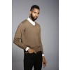 Merino Wool Sport V-Neck - Grey Seppia