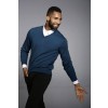 Merino Wool Sport V-Neck - Insignia Blue