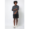 Merino Wool Sport Long Sleeve Polo Shirt - Anthracite