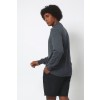 Merino Wool Sport Long Sleeve Polo Shirt - Anthracite