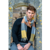 Orange and Smoke Check Scarf