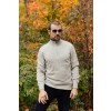 Quarter Zip 100% Baby Alpaca Sweater: Light Grey