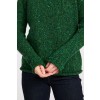 Brackloon Tweed Roll Neck Ladies Sweater - Bright Green