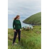 Brackloon Tweed Roll Neck Ladies Sweater - Bright Green