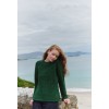 Brackloon Tweed Roll Neck Ladies Sweater - Bright Green