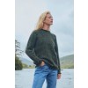 Brackloon Tweed Roll Neck Ladies Sweater - Green
