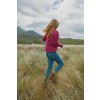 Brackloon Tweed Roll Neck Ladies Sweater - Pink