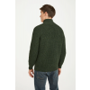 Knockroe Mens Aran Fisherman Raglan Troyer - Green
