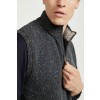 Rossport Mens Aran Nepped Gilet - Grey