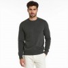 Harley of Scotland Seam Free Merino Wool / Cashmere Blend Sweater Dark Grey