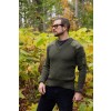 York V-Neck British Wool Sweater With Pen Pocket, Olive