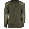 York Woolly Pully Crew Neck With Patches, Olive