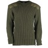 York Woolly Pully Crew Neck With Patches, Olive