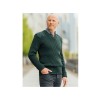 York Woolly Pully Vee Neck Sweater With Patches, Rifle Green