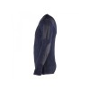 York Woolly Pully V-Neck Sweater With Patches, Epaulettes and Pen Pocket, Navy
